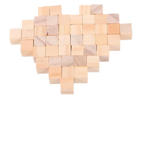 PartyKindom 100 Stück Teiliges Holzbaustein Naturbelassenem Holz Kleine Quadratische Bausteine Kindersicheres Pädagogisches Kreativität Feinmotorik und Logischem Denken bei Kindern von PartyKindom