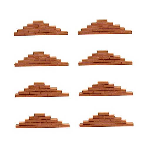 PartyKindom 100 Stück Teiliges Miniatur Ziegelsteine Realistische Mini Brick Dekoration für Mikro Landschaft Geeignet für Garten Puppenhaus Sandtisch DIY Modellbau Fein Gearbeitet Vielseitig von PartyKindom