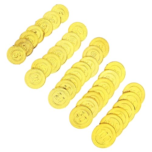 PartyKindom 100 Stück Teiliges Piratenmünzen Spielzeugset Realistisch Gestaltete für Piratenparty Dekoration Kindergeburtstag Schatzsuche Zubehör für Themenfeiern von PartyKindom