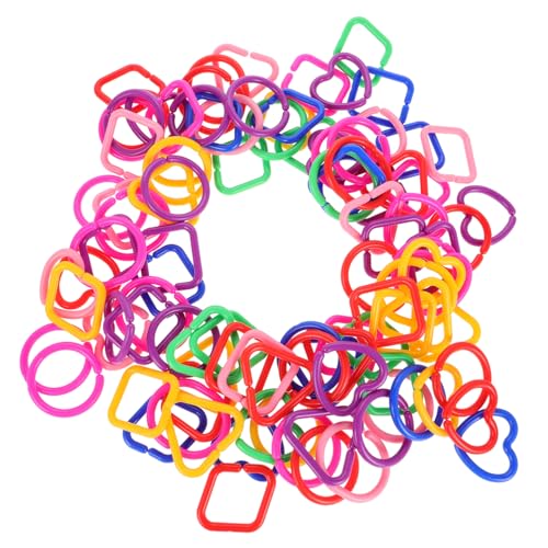 PartyKindom 100Stücke Kettenspielzeug aus Kunststoff für Junge Mädchen Geometrische Ringe Form und Farberkennung Sicher und Kreativ für Autositz und Kinderwagen PartyKindom 100Stücke Kettenspielzeug aus Kunststoff für Junge Mädchen Geometrische Ringe Form und Farberkennung Sicher und Kreativ für Autositz und Kinderwagen von PartyKindom