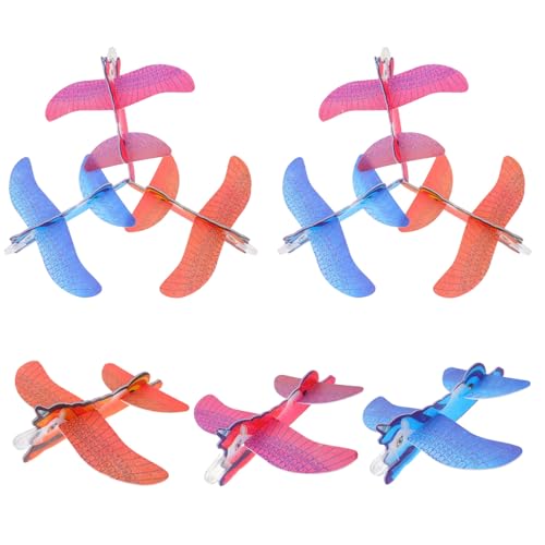 PartyKindom 10Stücke Flugzeug Einhorn Gleitflugzeuge für Lernspielzeug für Partys und Outdoor Aktivitäten Einfache Montage und Sicher im Gebrauch von PartyKindom