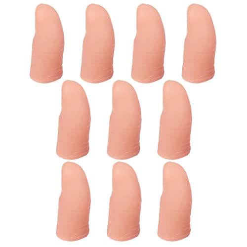 PartyKindom 10Stücke Gefälschtes Fingerspielzeug für Lustige Tricks Hautfarbene Daumenabdeckung Fingerabdeckungs für Langlebig und Tragbar Perfektes für Kleine von PartyKindom