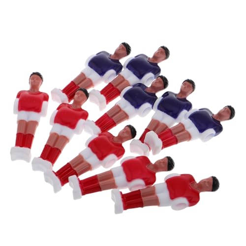 PartyKindom 10pcs Foosball -Mann Set Foosball Tisch Player Dolls Tischfußballzubehör Mini Tischfußballspieler Figuren Tisch Fußball Ersatzteile Accessoires A von PartyKindom