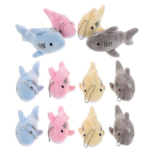 PartyKindom 12 Stück Mehrteiliges Mini Plüsch Meeresräuber Schlüsselanhänger Weiche Kleine Meeresräuber Stofftiere als Rucksack Taschenanhänger für Partygeschenke und Dekoration von PartyKindom