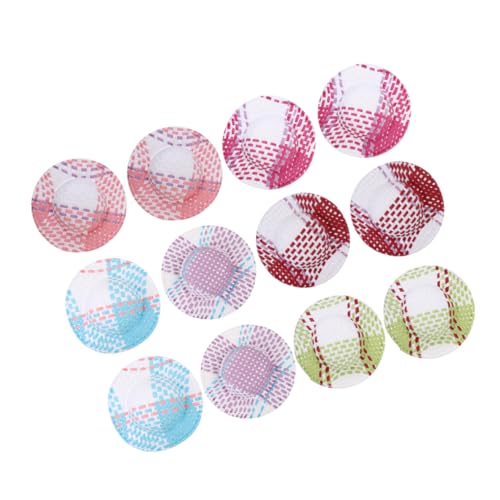 PartyKindom 12 Stück Papierhut Hüte Mützen Miniatur-Strickmütze Puppe Miniatur-Clownhut Mini-Craft-Hut Kleiner Hut Mini-Hut-DIY-Requisite gewebter Bastelhut von PartyKindom