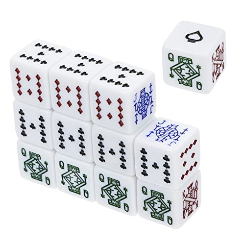 PartyKindom 12 Stück Poker Reisespielzeug Poker-Würfelspiel Jetons tragbare lustige Spaß pokerwürfel Gaming Stuff lustige Spielchips verschleißfeste Acryl von PartyKindom