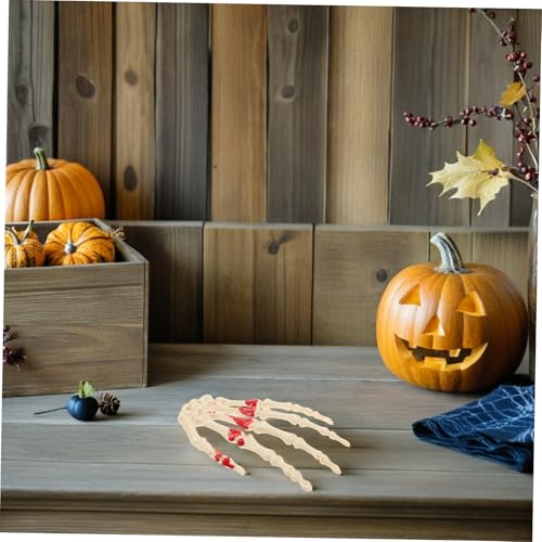 PartyKindom 12 Stück Teiliges Halloween Skeletthand Deko aus Kunststoff Realistische Abgetrennte Knochenhände Installieren für Spukhaus Friedhof und Partydekoration PartyKindom 12 Stück Teiliges Halloween Skeletthand Deko aus Kunststoff Realistische Abgetrennte Knochenhände Installieren für Spukhaus Friedhof und Partydekoration von PartyKindom
