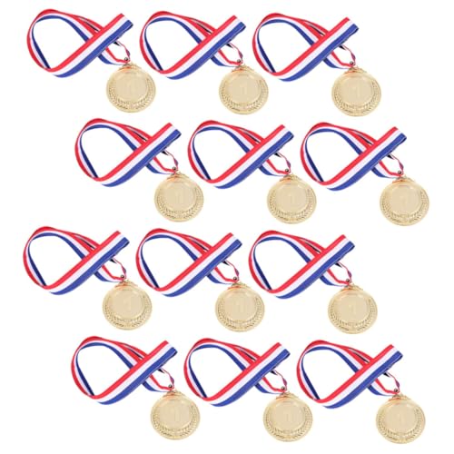 PartyKindom 12 Stück Teiliges Kleine Goldfarbene Metallmedaillen für Schülerauszeichnungen Sportwettbewerbe und Ehrungen Langlebige Hochwertige Sportmedaille PartyKindom 12 Stück Teiliges Kleine Goldfarbene Metallmedaillen für Schülerauszeichnungen Sportwettbewerbe und Ehrungen Langlebige Hochwertige Sportmedaille von PartyKindom