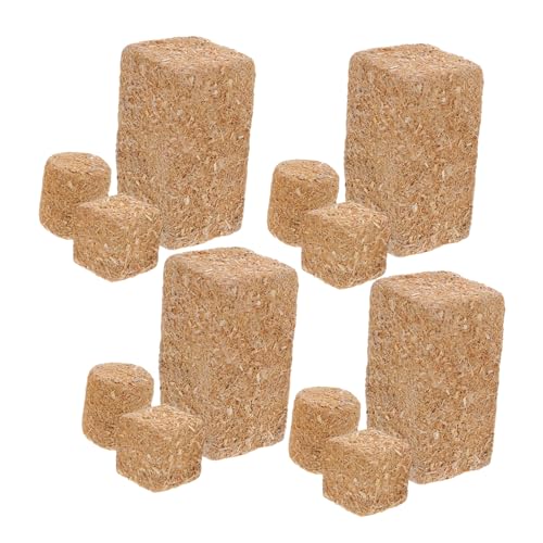 PartyKindom 12 Stück Teiliges Mini Heuballen aus Holz Realistische Miniatur Heuhaufen Rechteckform Dekorativ für DIY Basteln Puppenhaus Herbst Dekoration und Gartenszene von PartyKindom