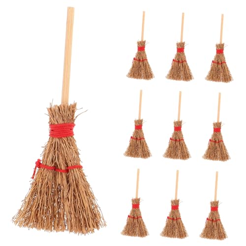 PartyKindom 12 Stück Teiliges Mini Hexenbesen mit Rotem Seil Realistische Miniatur Strohbesen für Puppenhaus Dekoration Langlebig Vielseitig Einsetzbar für Halloween Cosplay und Party Zubehör PartyKindom 12 Stück Teiliges Mini Hexenbesen mit Rotem Seil Realistische Miniatur Strohbesen für Puppenhaus Dekoration Langlebig Vielseitig Einsetzbar für Halloween Cosplay und Party Zubehör von PartyKindom