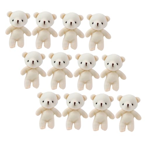 PartyKindom 12 Stück Teiliges Mini Plüschbär Weiche Gefüllte Stofftiere als Schlüsselanhänger und Taschenanhänger Vielseitige Dekoration für DIY und Alltag von PartyKindom