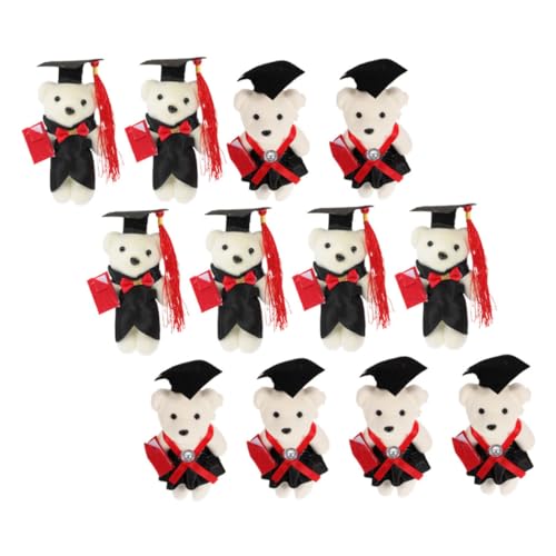 PartyKindom 12 Stück Teiliges Mini Plüschbären Abschlussbär Kuscheltier Graduation Stoffbär Bouquet Zubehör DIY Dekorationen Schwarz und Weiblicher Doktorbär Leicht und Tragbar für PartyKindom 12 Stück Teiliges Mini Plüschbären Abschlussbär Kuscheltier Graduation Stoffbär Bouquet Zubehör DIY Dekorationen Schwarz und Weiblicher Doktorbär Leicht und Tragbar für von PartyKindom