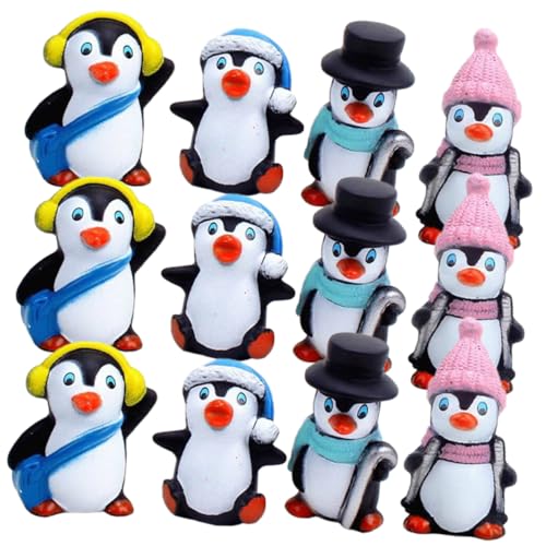 PartyKindom 12 Stück Teiliges Miniatur Pinguinfiguren Kleine Winterliche Dekoration aus Langlebigem Material Vielseitig Einsetzbar als Tortendeko Wohnaccessoire und Fotorequisite für Drinnen PartyKindom 12 Stück Teiliges Miniatur Pinguinfiguren Kleine Winterliche Dekoration aus Langlebigem Material Vielseitig Einsetzbar als Tortendeko Wohnaccessoire und Fotorequisite für Drinnen von PartyKindom