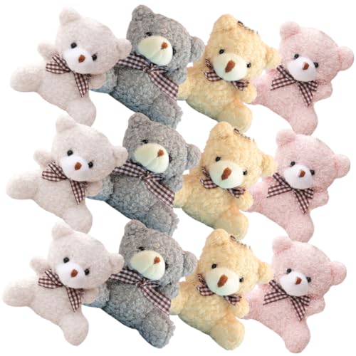 PartyKindom 12 Stück Teiliges Plüsch Bär Schlüsselanhänger mit Schleifen Weiche Kuscheltier Anhänger für Rucksack Flauschige Schlüsselanhänger Langlebige Niedliche Bären Deko für Familie PartyKindom 12 Stück Teiliges Plüsch Bär Schlüsselanhänger mit Schleifen Weiche Kuscheltier Anhänger für Rucksack Flauschige Schlüsselanhänger Langlebige Niedliche Bären Deko für Familie von PartyKindom