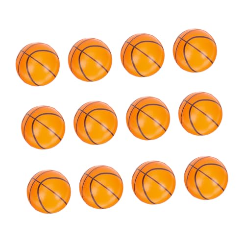 PartyKindom 12 Stück Teiliges Set Mini Basketball Stressbälle Schaumstoffspielzeug für Sensorische Entspannung Tragbar und Spaßig für Erwachsene von PartyKindom