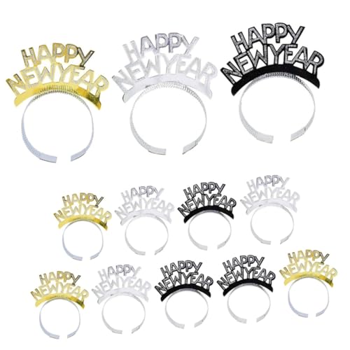 PartyKindom 12 Stück Teiliges Year Party Haarband Leichtes Strapazierfähiges Kopfschmuck Accessoire in Farben Festliches Stirnband für Silvester Party Bar und Feierlichkeiten von PartyKindom