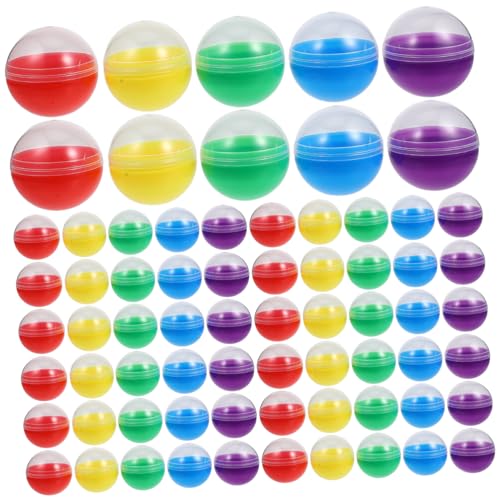 PartyKindom 120 Stück Gacha Muschelspielzeug runde Kapseln Verkaufskapseln für -Automatenkapseln Pop kunststoffbehälter Plastik behälter Kaugummikapseln Kaugummiautomatenkapseln von PartyKindom