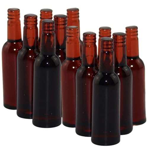 PartyKindom 12Stücke Bierflaschen Dekorative Puppenhaus Zubehör für Kreative Dekorationen und Foto Requisiten Ergänzung für DIY Puppenhaus Szenen von PartyKindom
