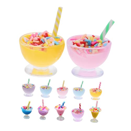 PartyKindom 12Stücke Eiscreme Modelle aus Harz Künstliche Dessert Dekoration für Puppenhäuser DIY Mikrolandschaft Tischdekoration und Foto Requisiten Lebendige Farben und Details PartyKindom 12Stücke Eiscreme Modelle aus Harz Künstliche Dessert Dekoration für Puppenhäuser DIY Mikrolandschaft Tischdekoration und Foto Requisiten Lebendige Farben und Details von PartyKindom