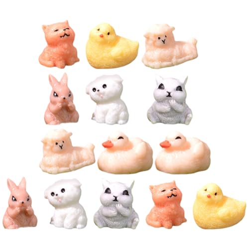 PartyKindom 14 Stück Miniatur Tierfiguren Teiliges Harz Dekoration für Garten Puppenhaus und Cake Design Leichte Langlebige Tierornamente für Feengärten und PartyKindom 14 Stück Miniatur Tierfiguren Teiliges Harz Dekoration für Garten Puppenhaus und Cake Design Leichte Langlebige Tierornamente für Feengärten und von PartyKindom