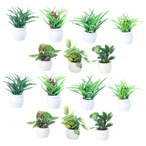 PartyKindom 14 Stück Teiliges Miniatur Langlebige Kunstpflanzen mit Glatter Oberfläche Leicht und Verschleißfest für Puppenhaus dekor Miniatur Landschaft und Mikro Garten Gestaltung PartyKindom 14 Stück Teiliges Miniatur Langlebige Kunstpflanzen mit Glatter Oberfläche Leicht und Verschleißfest für Puppenhaus dekor Miniatur Landschaft und Mikro Garten Gestaltung von PartyKindom