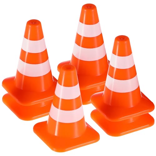 PartyKindom 14 Stück Verkehrszeichen- orangefarbene Verkehrskegel Erste Vorschule Orangenzapfen für Straßenschild Straßenarbeiten Rennstreckenspielzeug Abs von PartyKindom