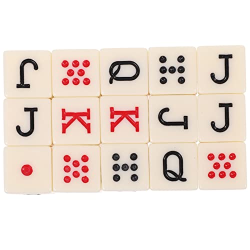PartyKindom 15 Stück Poker Lustige Partyspiele farbig Alphabet Geburtstag Jumbo leer pokerwürfel familienspiele Spielzeugset partydekoration Lügner würfeln Poker- -Requisiten Acryl von PartyKindom