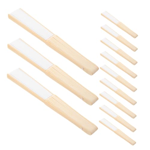PartyKindom 15 Stück Teiliges DIY Weiße Faltbare Papierfächer Handlicher Chinesischer Faltfächer für Hochzeit Tanz und Dekoration Leicht für Kreative Gestaltung und Partygestaltung von PartyKindom
