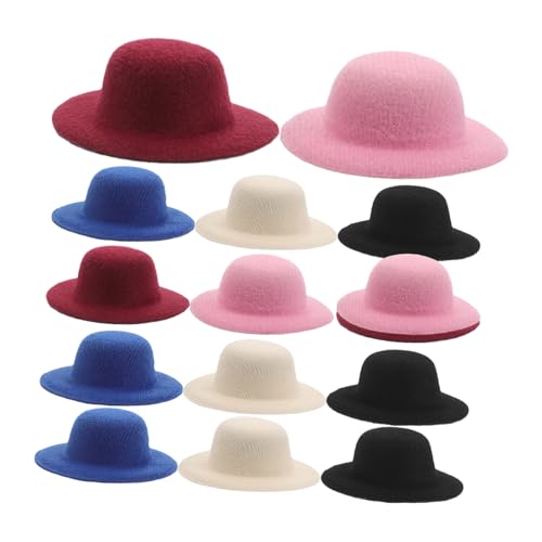 PartyKindom 15 Stück Teiliges Mini Hut aus Leichtem Material Kleine Strohhüte für Diy Bastelprojekte Vielseitige Mini Formelhüte Farben für Puppenhausdekoration und Kinderhandwerk von PartyKindom