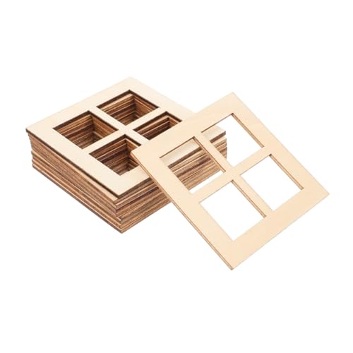 PartyKindom 15 Stück Teiliges Puppenhaus Fensterrahmen Unbemalte Miniatur Holzfenster Kleine Möbel für Puppenhaus Dekoration Winzige Fenster Ornamente für DIY Bastelarbeiten PartyKindom 15 Stück Teiliges Puppenhaus Fensterrahmen Unbemalte Miniatur Holzfenster Kleine Möbel für Puppenhaus Dekoration Winzige Fenster Ornamente für DIY Bastelarbeiten von PartyKindom