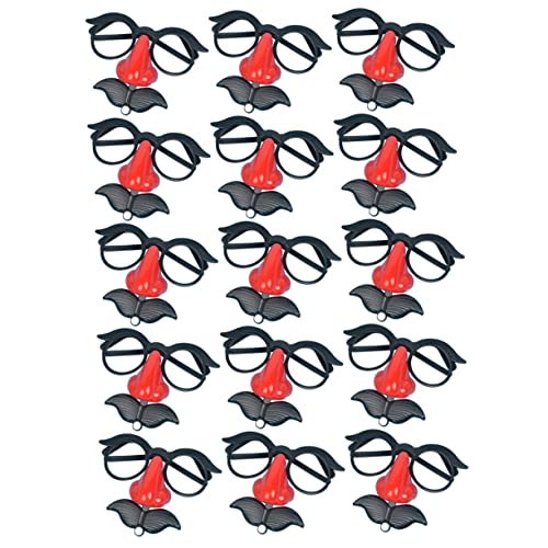 PartyKindom 15Stücke Clown Brille mit Schnurrbart Lustige Party Sonnenbrillen für Karneval Geburtstagsfeiern Halloween Leicht zu Zufällige Farben von PartyKindom