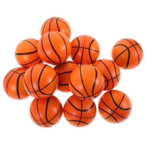 PartyKindom 15Stücke Geschäumte Basketball Stressbälle Mini Stressspielzeug für Fördert Geschicklichkeit und Motorik Partys und Freizeitaktivitäten Spaß für Drinnen von PartyKindom