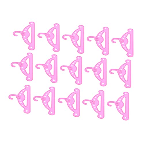 PartyKindom 15Stücke Mini Puppen Kleiderbügel aus Kunststoff für Puppenkleidung und Puppenständer Langlebig und Praktisch Miniaturpuppen und Spielzeugaufbewahrung von PartyKindom