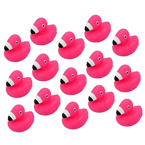PartyKindom 15Stücke Teiliges Quietschendes Flamingo Badespielzeug für Sicheres und Langlebiges Wasserspielzeug aus Vinyl für Badewanne und Sensorisches Lernen von PartyKindom