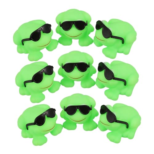 PartyKindom 16 Stück Teiliges Badespielzeug Schwimmende Frösche mit Sonnenbrille für Wasserspielzeug für Badewanne und Pool Sicher und Langlebig von PartyKindom