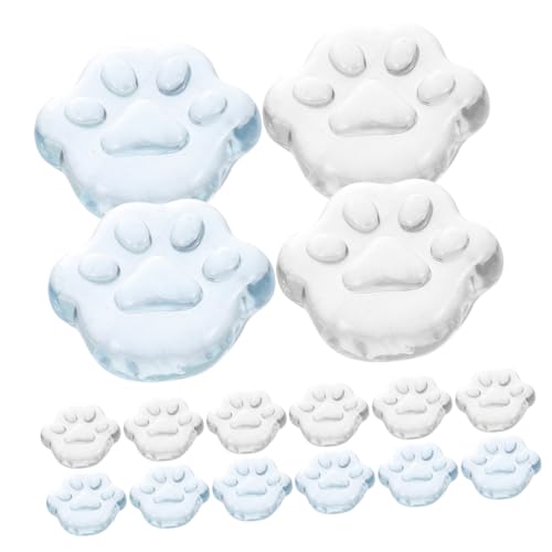 PartyKindom 16 Stück Teiliges Katzenpfoten Squeeze Transparent und Blau Stressabbau aus TPR Kompakt und Tragbar als Partygeschenk für Erwachsene von PartyKindom