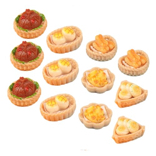 PartyKindom 16 Stück Teiliges Miniatur Lebensmittel Modell Realistische Puppenhaus Küche Dekoration Langlebige Farben Vielseitig Fotorequisite für Puppenhaus und Miniatur szenen von PartyKindom