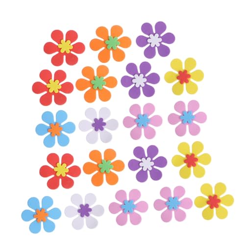 PartyKindom 160 Stück Teiliges Eva Schaumstoff Blumenaufkleber Selbstklebend Bunte Blumenformen für Kinderzimmer Wanddekoration Geeignet für Glatte Oberflächen Wie Wände Türen Zufällige Farbe von PartyKindom