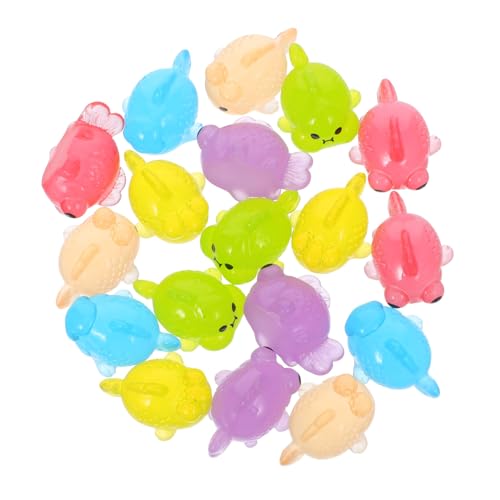 PartyKindom 18stücke Mini-goldfisch-Ornamente Aus Kunstharz Leuchtende Fischfiguren Für Kleine Aquarien DIY-Meerestier-Dekorationen Für Büro Schlafzimmer Und Kinderzimmer von PartyKindom