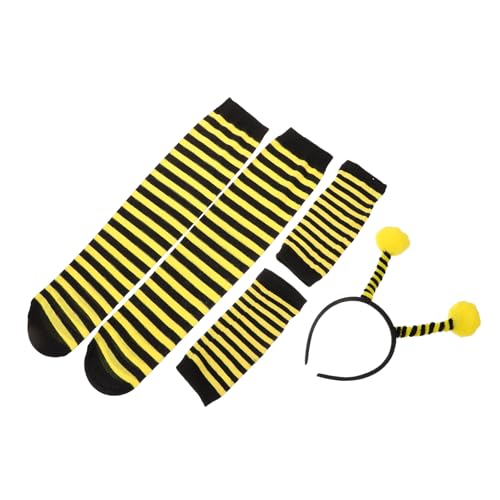 PartyKindom 1Satz Bienenkostüm für Süßes Bienen Cosplay mit Stirnband Gestreiften Strümpfen Langen Handschuhen Karneval Mottopartys Bühnenaufführungen PartyKindom 1Satz Bienenkostüm für Süßes Bienen Cosplay mit Stirnband Gestreiften Strümpfen Langen Handschuhen Karneval Mottopartys Bühnenaufführungen von PartyKindom