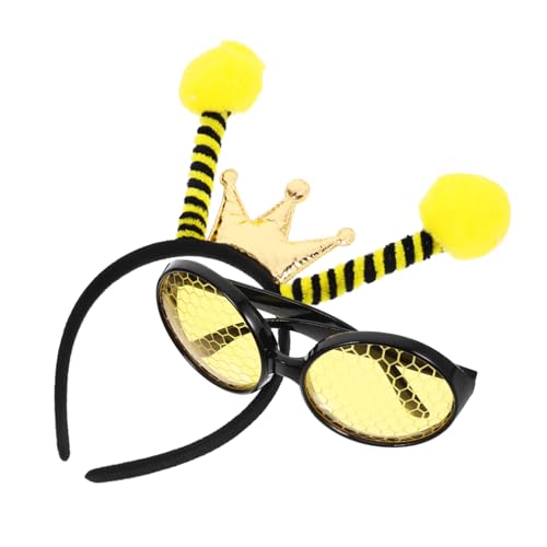 PartyKindom 1Satz Cartoon Bienen Stirnband und Sonnenbrillen Set Partyzubehör für Kostüme Cosplay und Outdoor Events mit Glatter Oberfläche und Bequemem Tragegefühl für von PartyKindom
