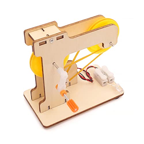 PartyKindom 1Satz DIY Generator Lehrmodell für Handkurbel Stromgenerator Bausatz Umweltfreundliches Experimentierspielzeug zur Kreativer Einfach zu Montieren von PartyKindom
