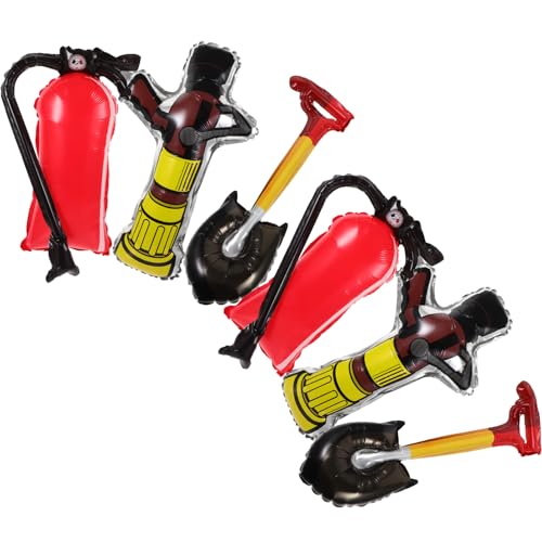 PartyKindom 1Satz Feuerwehrlöschballons Teiliges Aufblasbares Dekorationsset für Feuerwehrpartys Geburtstagsfeiern und Halloween mit Feuerlöscher und Spatenballons von PartyKindom