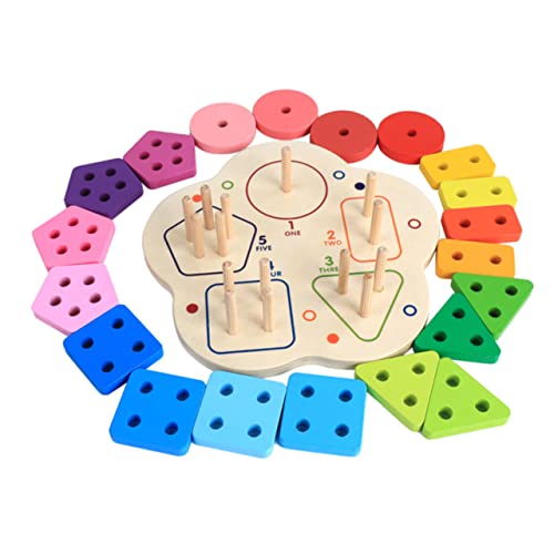 PartyKindom 1Satz Geometrisches Stapelspielzeug Pädagogische und Formenmatching Bausteine aus Hochwertigem für Frühes Lernen und Spielerisches Lernen für Jahren PartyKindom 1Satz Geometrisches Stapelspielzeug Pädagogische und Formenmatching Bausteine aus Hochwertigem für Frühes Lernen und Spielerisches Lernen für Jahren von PartyKindom