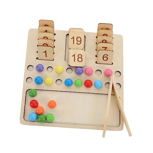 PartyKindom 1Satz Holzspielzeug für Zahlen und Geometrielehrspielzeug Pädagogisches Mathe Training für Jahre Fördert Konzentration und Hand Augen Koordination von PartyKindom