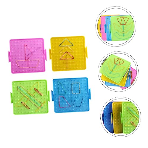 PartyKindom 1Satz Lernspielzeug Nagelplatte Teilig Geometrisches Lehrinstrument für Grundschüler Umweltfreundlicher Sicher und Langlebig für Mathematik von PartyKindom