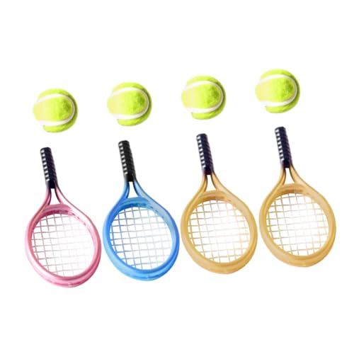 PartyKindom 1Satz Mini Tennis Racket Dekorationsset mit Mini Bällen Puppenhaus Zubehör für Realistische Szenen Fotografie und Geschenkset für Tennis Fans PartyKindom 1Satz Mini Tennis Racket Dekorationsset mit Mini Bällen Puppenhaus Zubehör für Realistische Szenen Fotografie und Geschenkset für Tennis Fans von PartyKindom