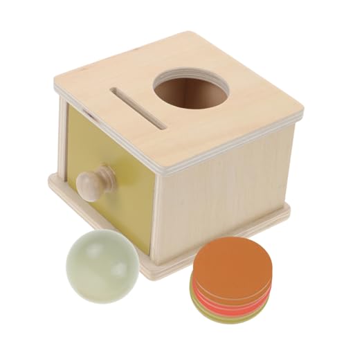 PartyKindom 1Satz Montessori Box für Objektpermanenz Box mit Ball und Münzspiel Fördert Feinmotorik und Lernaktivitäten im Vorschulalter PartyKindom 1Satz Montessori Box für Objektpermanenz Box mit Ball und Münzspiel Fördert Feinmotorik und Lernaktivitäten im Vorschulalter von PartyKindom