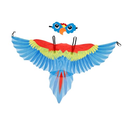 PartyKindom 1Satz Papageien Vogelflügel Kostüm Set für Dekorativer Umhang mit Kopfbedeckung für Auftritte Maskerade Fasching Partys Hochwertiges Sicheres Material Vielseitig Einsetzbar PartyKindom 1Satz Papageien Vogelflügel Kostüm Set für Dekorativer Umhang mit Kopfbedeckung für Auftritte Maskerade Fasching Partys Hochwertiges Sicheres Material Vielseitig Einsetzbar von PartyKindom