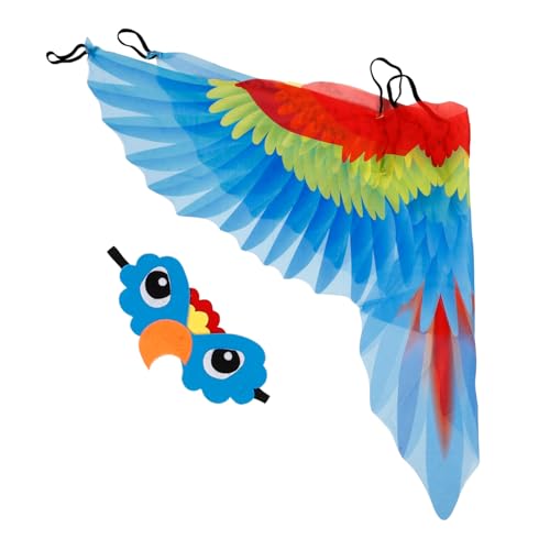 PartyKindom 1Satz Papageienflügel Umhang Kostüm Set für Bequeme Cosplay Requisite mit Kopfstück für Partys Maskeraden Theateraufführungen PartyKindom 1Satz Papageienflügel Umhang Kostüm Set für Bequeme Cosplay Requisite mit Kopfstück für Partys Maskeraden Theateraufführungen von PartyKindom